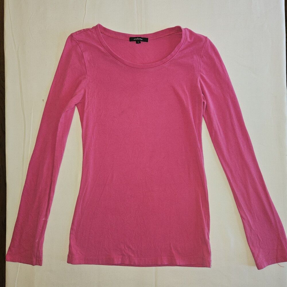 Ambiance Women's Long Sleeve Top‎ Hot Pink Size Medium